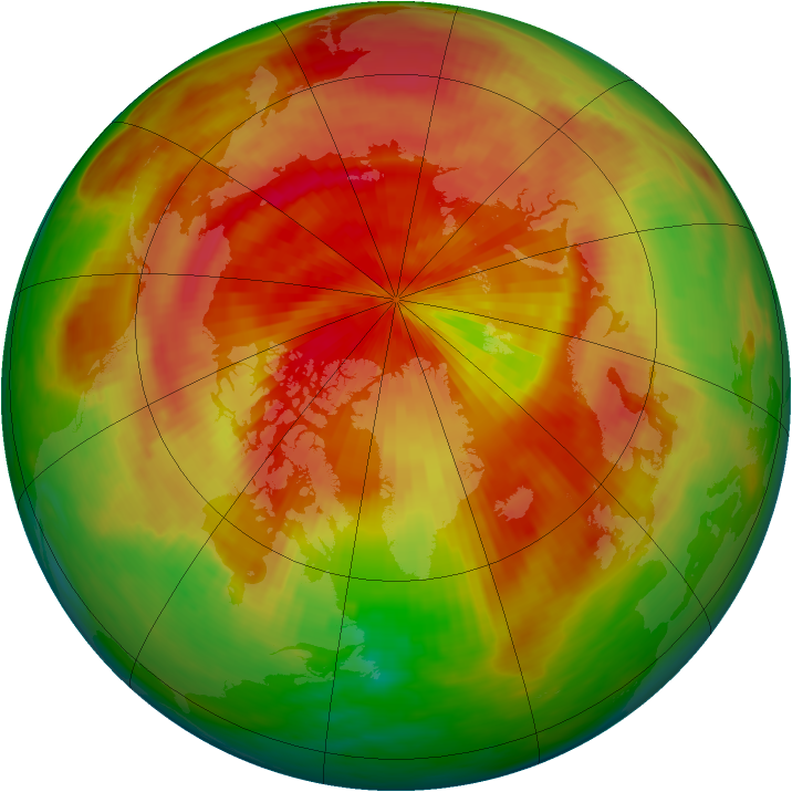 Arctic ozone map for 31 March 1986